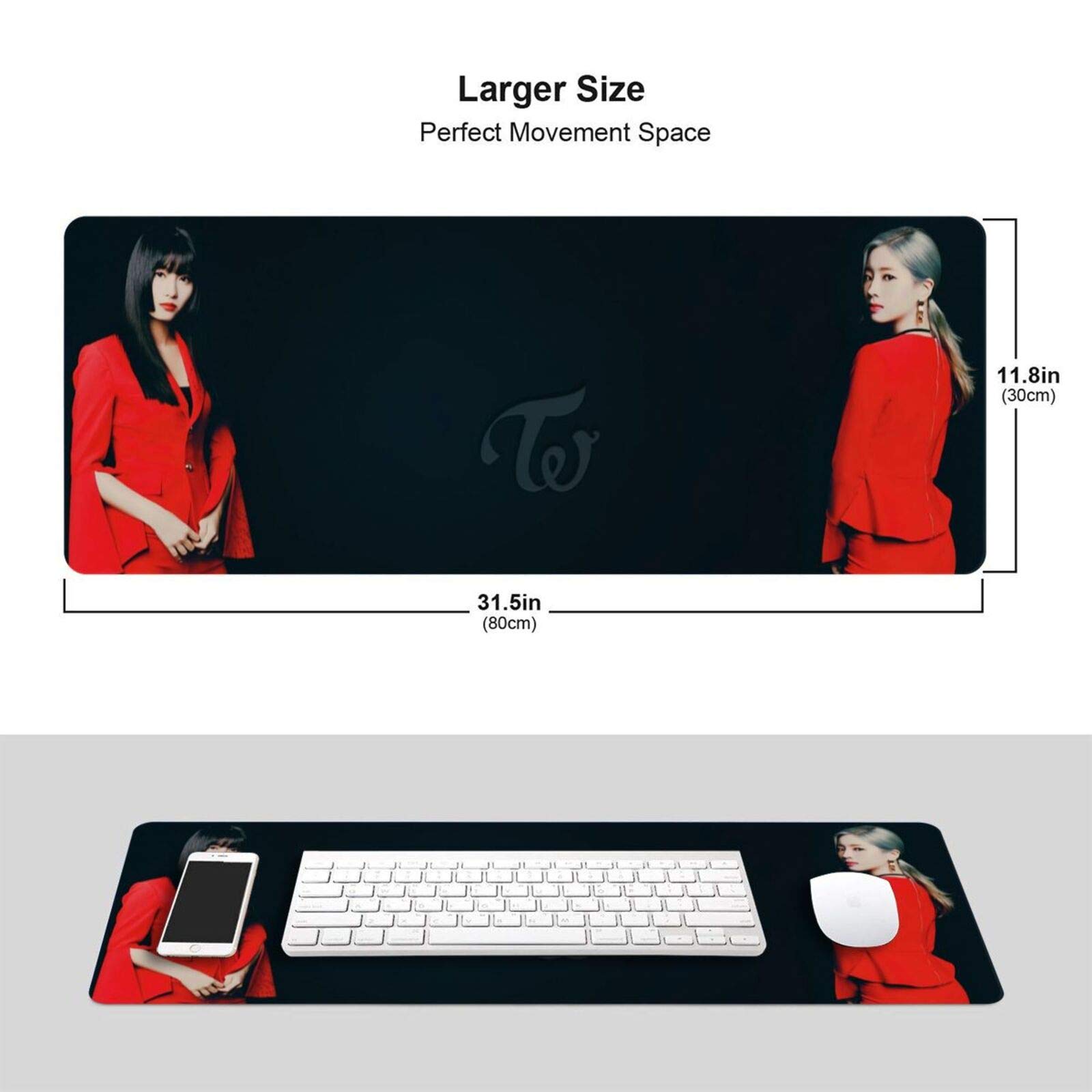 Amazon.co.jp: Twice マウスパッド ゲーミング 大型 防水 デスクマット